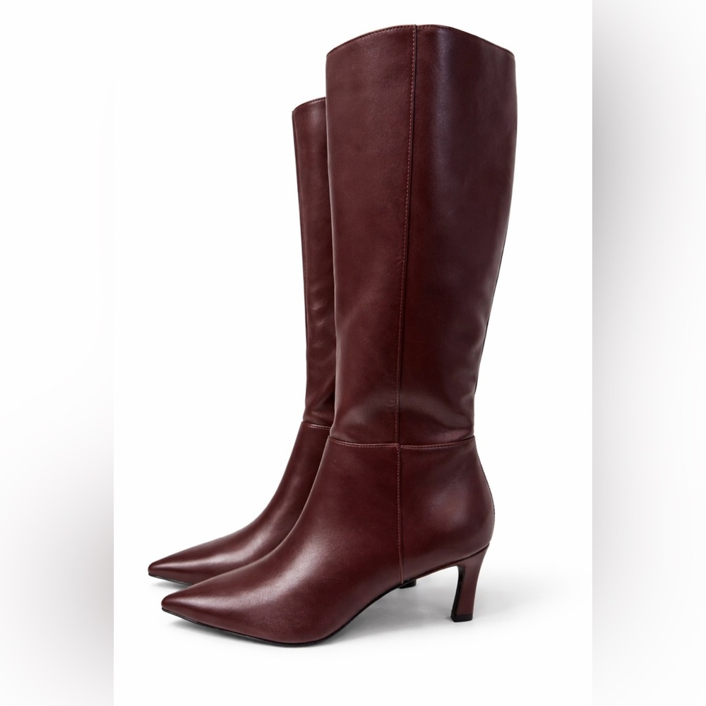 Unisa Maroon Heeled Boots